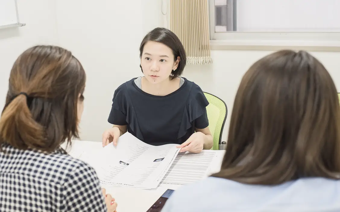 入試相談を行う様子